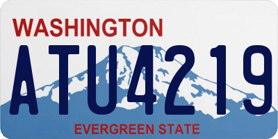 WA license plate ATU4219