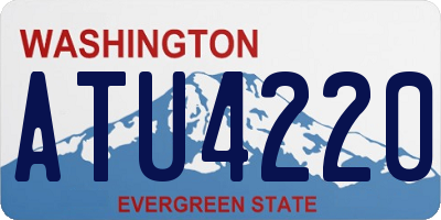 WA license plate ATU4220