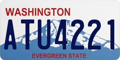 WA license plate ATU4221