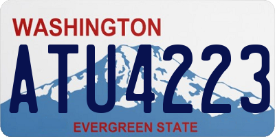 WA license plate ATU4223