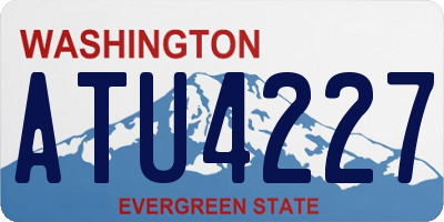 WA license plate ATU4227