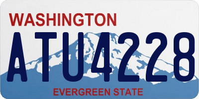 WA license plate ATU4228