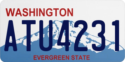 WA license plate ATU4231