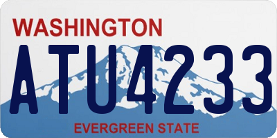 WA license plate ATU4233