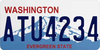 WA license plate ATU4234