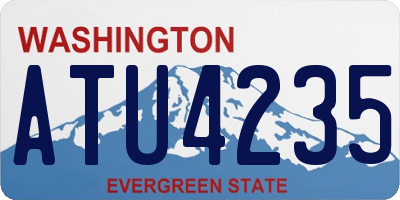 WA license plate ATU4235