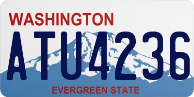 WA license plate ATU4236