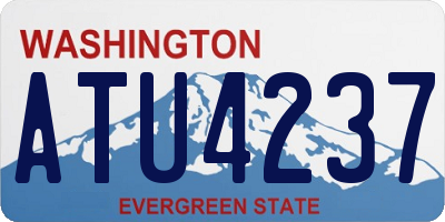 WA license plate ATU4237