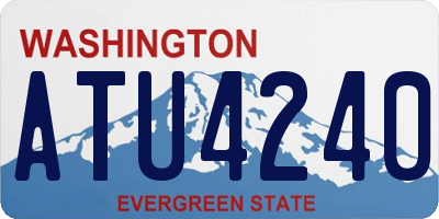 WA license plate ATU4240