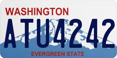 WA license plate ATU4242