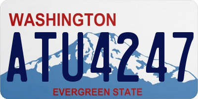 WA license plate ATU4247