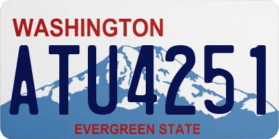 WA license plate ATU4251