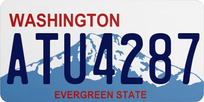 WA license plate ATU4287
