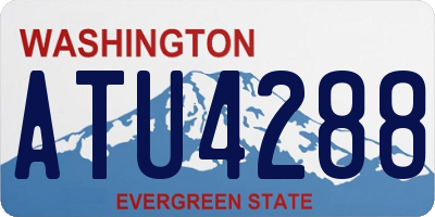 WA license plate ATU4288