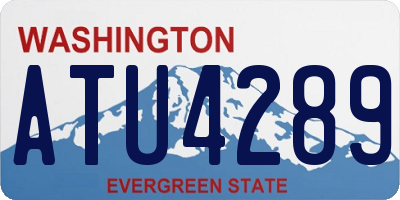 WA license plate ATU4289