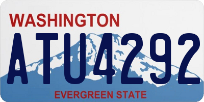 WA license plate ATU4292