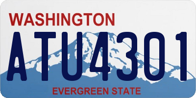 WA license plate ATU4301