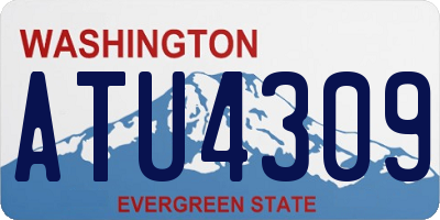 WA license plate ATU4309