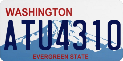 WA license plate ATU4310
