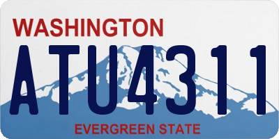 WA license plate ATU4311