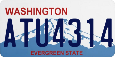 WA license plate ATU4314