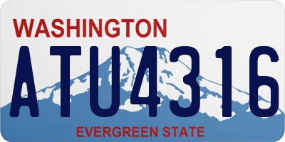 WA license plate ATU4316