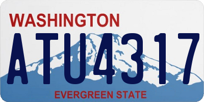 WA license plate ATU4317