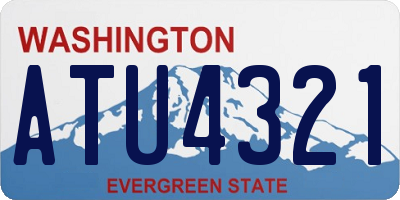 WA license plate ATU4321