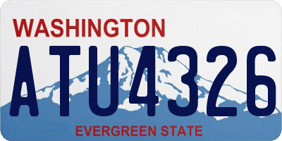 WA license plate ATU4326