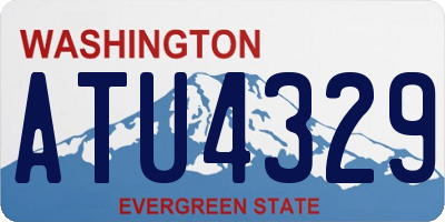 WA license plate ATU4329