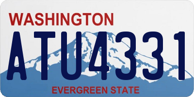 WA license plate ATU4331