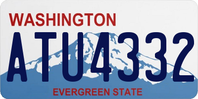 WA license plate ATU4332