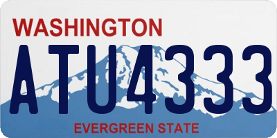 WA license plate ATU4333