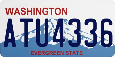 WA license plate ATU4336