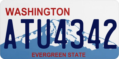 WA license plate ATU4342