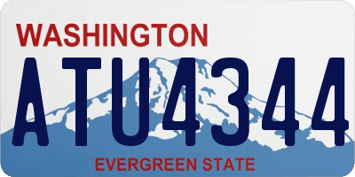 WA license plate ATU4344