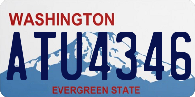 WA license plate ATU4346