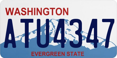 WA license plate ATU4347