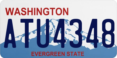 WA license plate ATU4348
