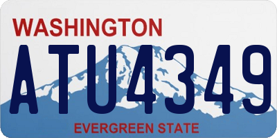 WA license plate ATU4349