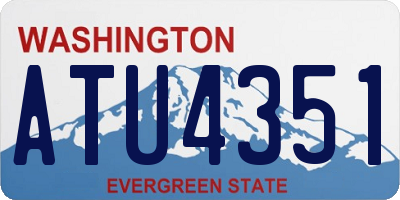 WA license plate ATU4351