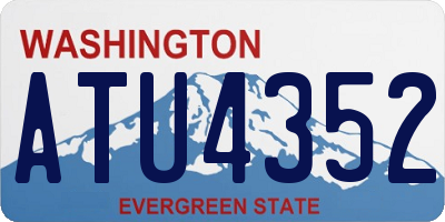WA license plate ATU4352
