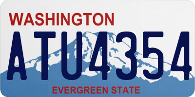 WA license plate ATU4354