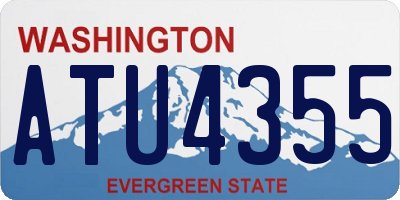 WA license plate ATU4355