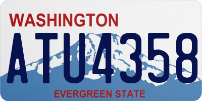 WA license plate ATU4358