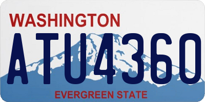 WA license plate ATU4360