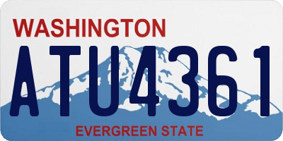 WA license plate ATU4361