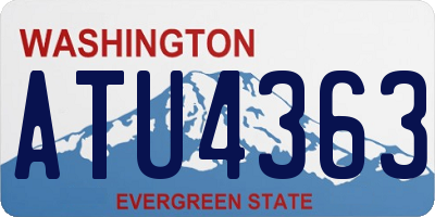 WA license plate ATU4363