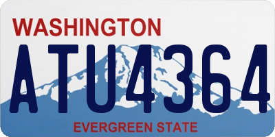 WA license plate ATU4364