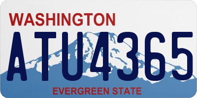 WA license plate ATU4365
